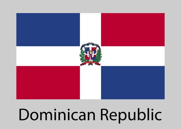 Bandeira da República Dominicana. Ilustração vetorial . — Vetor de Stock