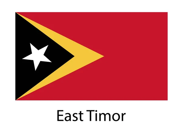 Флаг Восточного Тимо. Векторная иллюстрация . — стоковый вектор
