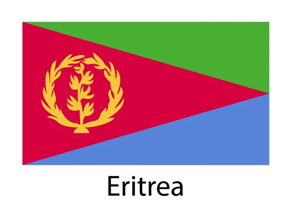 Bandera de ERITREA. Ilustración vectorial . — Vector de stock