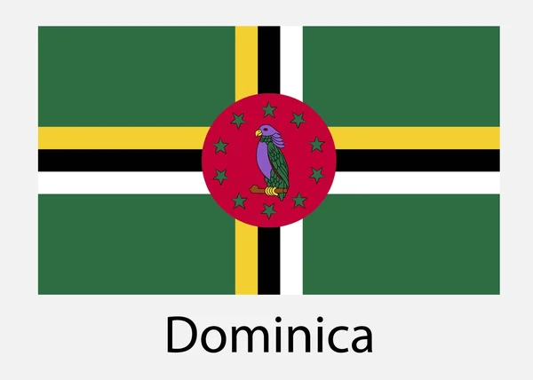 Bandera de Dominica. Ilustración vectorial . — Vector de stock