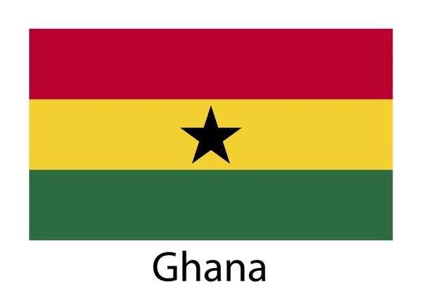 Bandera de Ghana. Ilustración vectorial . — Vector de stock