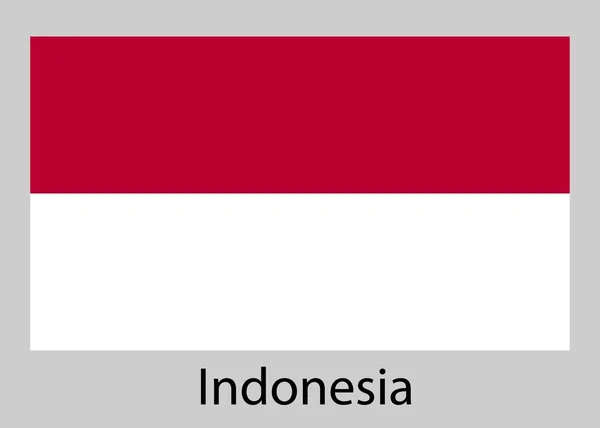 Vlag van Indonesië. Vectorillustratie. — Stockvector