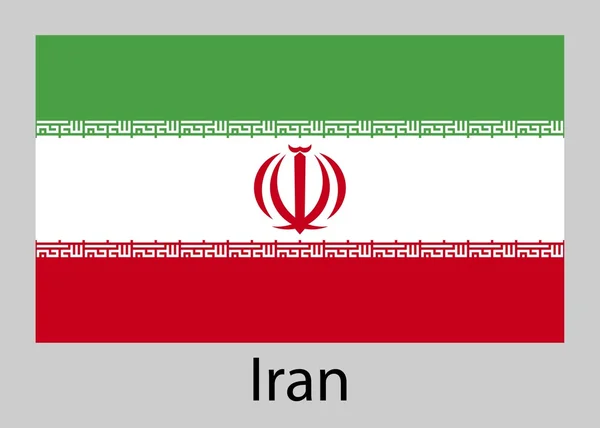 Vlag van Iran. Vectorillustratie. — Stockvector