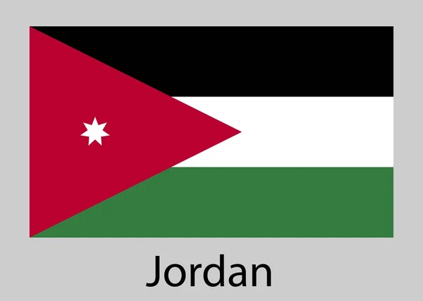 Vlag van Jordanië. vectorillustratie. — Stockvector