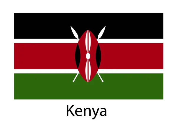 Flaga Kenii. Ilustracja wektorowa. — Wektor stockowy