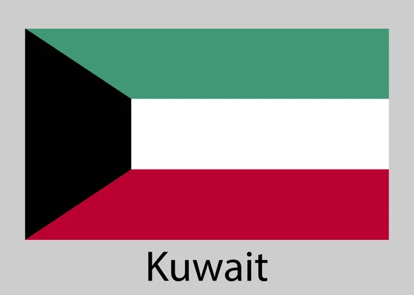 Vlag van Koeweit. vectorillustratie. — Stockvector