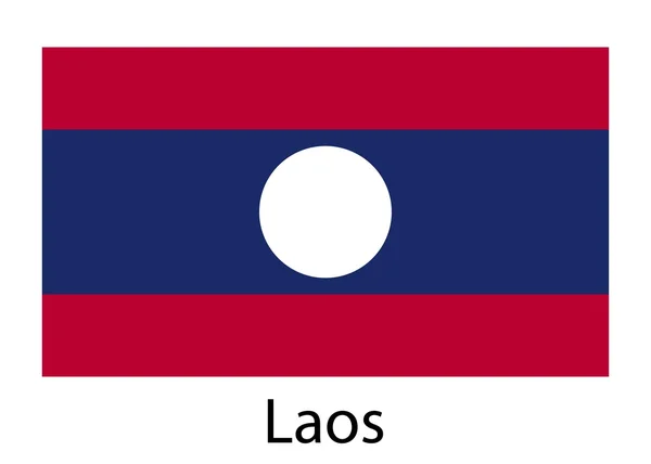 Flagge von Laos. Vektorillustration. — Stockvektor