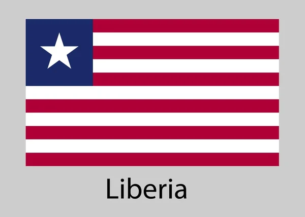 Vlajka Libérie. vektorové ilustrace. — Stockový vektor