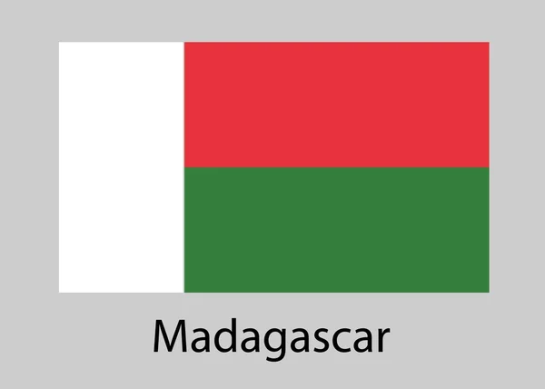 Flag of MADAGASCAR. Vector illustration. — Stock Vector