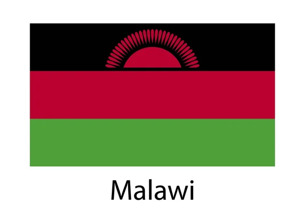 Flagge von Malawi. Vektorillustration. — Stockvektor