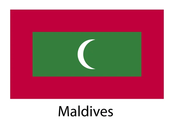 Maldivler bayrağı. Vektör çizim. — Stok Vektör