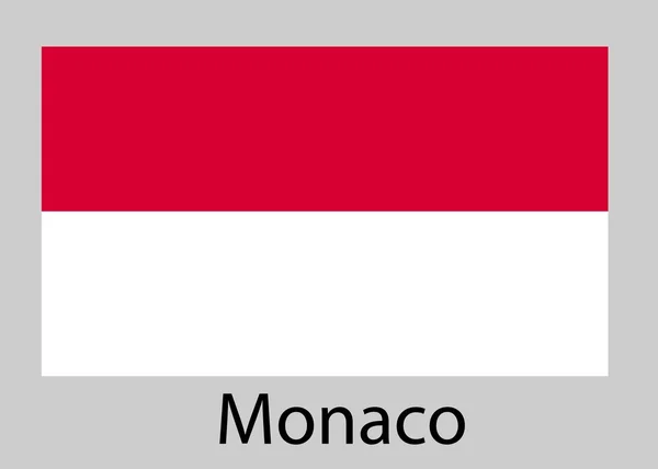 Monaco bayrağı. Vektör çizim. — Stok Vektör