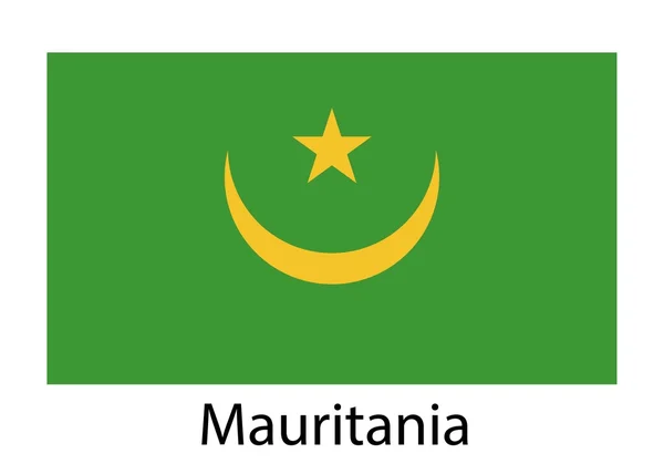 毛里塔尼亚的旗帜。矢量图. — 图库矢量图片