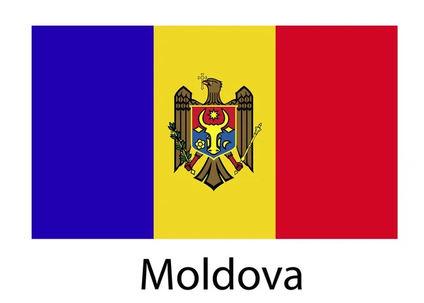 摩尔多瓦的旗帜。矢量图. — 图库矢量图片