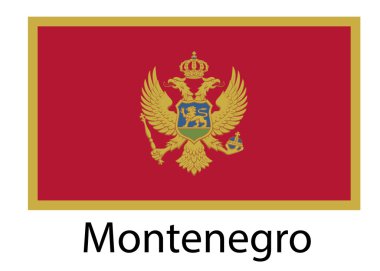 Karadağ bayrağı. Vektör çizim.