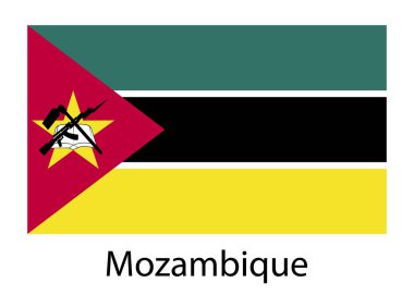 Mozambik bayrağı. Vektör çizim.