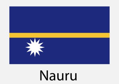 nauru Cumhuriyeti bayrağı. vektör çizim.