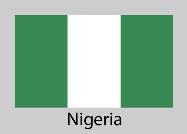 Nijerya bayrağı. vektör illüstrasyonu.