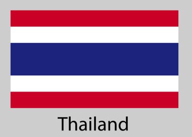 Tayland bayrağı. vektör çizim.