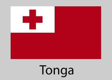 tonga bayrağı. vektör çizim.