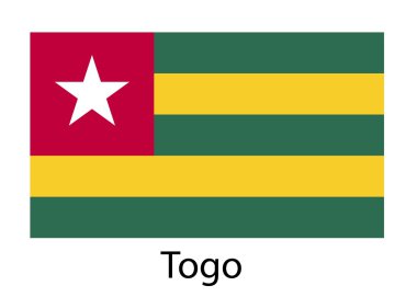 togo Cumhuriyeti bayrağı. vektör çizim.