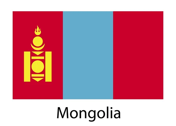 Mongolská vlajka. vektorové ilustrace. — Stockový vektor