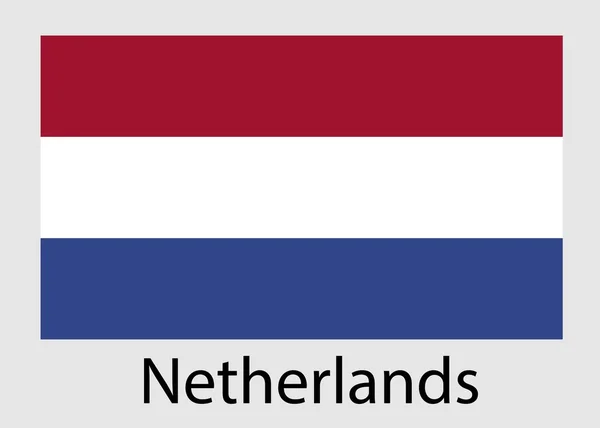 Vlag van Nederland. Vectorillustratie. — Stockvector
