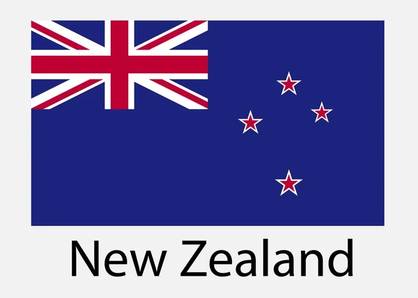Flagga för nya Zeeland. vektor illustration. — Stock vektor