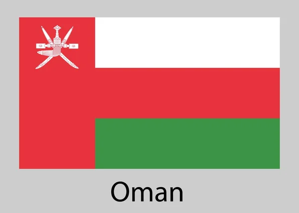 Vlag van Oman. Vectorillustratie. — Stockvector