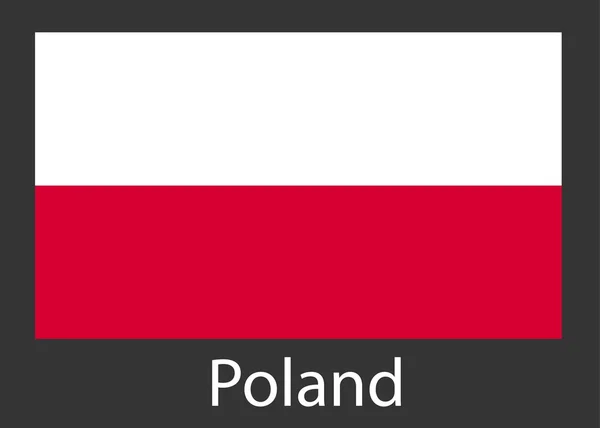 Bandera de Polonia. Ilustración vectorial . — Vector de stock