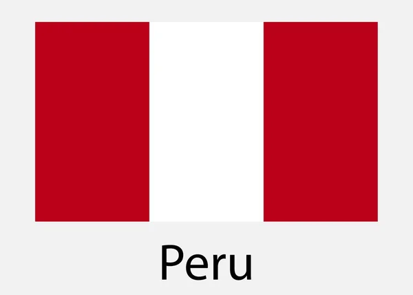 Bandera del Perú. Ilustración vectorial . — Archivo Imágenes Vectoriales