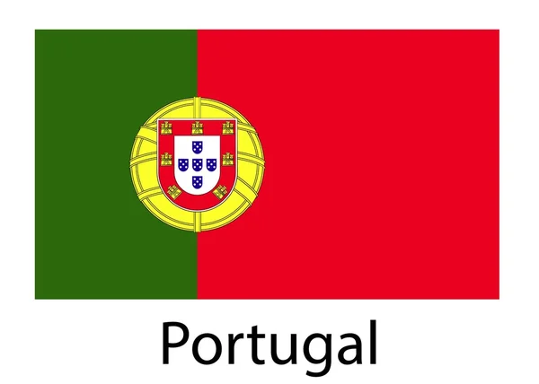 Flag of Portugal. Vector illustration. — Stock Vector