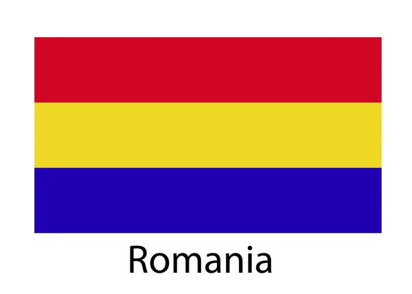 Romanya bayrağı. Vektör çizim. — Stok Vektör