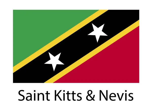 Vlajka S.Kitts. Vektorové ilustrace. — Stockový vektor