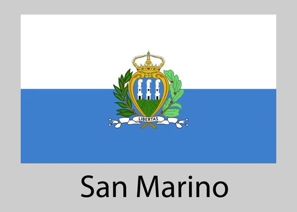 Vlag van San Marino. Vectorillustratie. — Stockvector