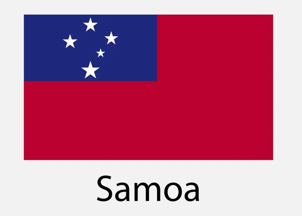 Vlajka Samoy. vektorové ilustrace. — Stockový vektor