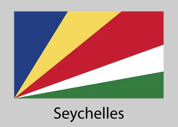 Флаг Сейшельских островов. Векторная иллюстрация . — стоковый вектор
