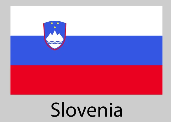 Vlag van Slovenië. vectorillustratie. — Stockvector