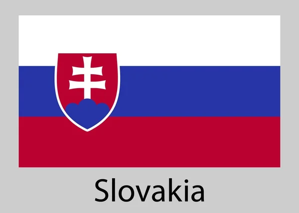 Bandera de Eslovaquia. Ilustración vectorial . — Vector de stock