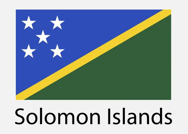 Vlajka Šalamounových ostrovů. vektorové ilustrace. — Stockový vektor