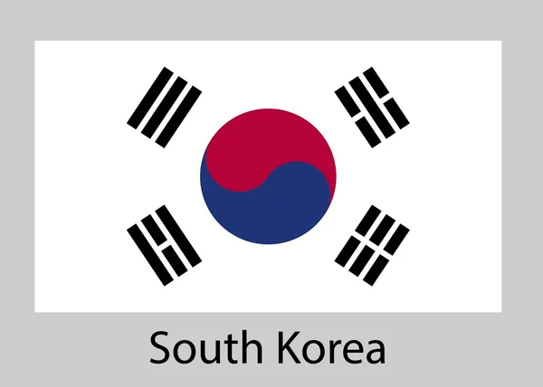 Flagge Südkoreas. Vektorillustration. — Stockvektor