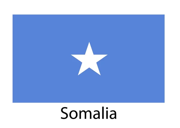 Flaga Somalii. Ilustracja wektorowa. — Wektor stockowy