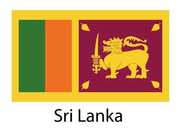 Drapeau de Sri Lanka. Illustration vectorielle . — Image vectorielle