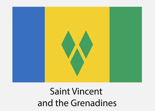 Vlajka Svincent. Vektorové ilustrace. — Stockový vektor