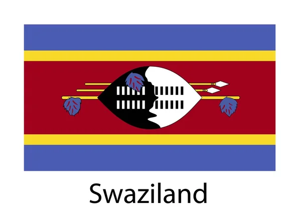 Σημαία της Σουαζιλάνδης. Vector εικονογράφηση. — Διανυσματικό Αρχείο