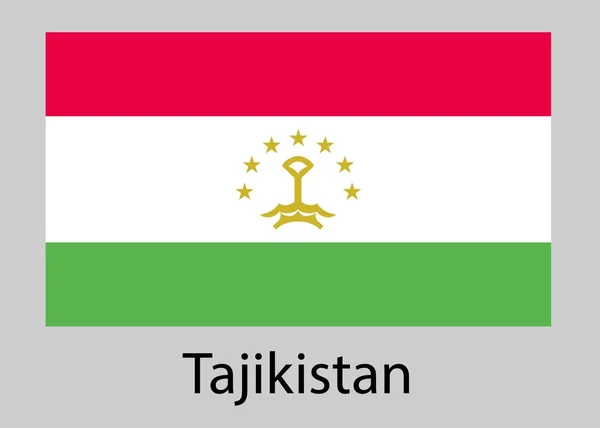Bandera de Tayikistán. Ilustración vectorial . — Vector de stock
