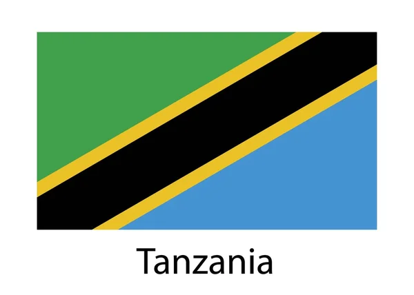 Σημαία της Τανζανίας. εικονογράφηση φορέας. — Διανυσματικό Αρχείο