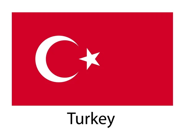 Flagge der Türkei. Vektorillustration. — Stockvektor