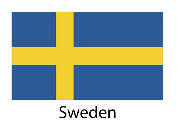 Bandiera svedese. illustrazione vettoriale. — Vettoriale Stock