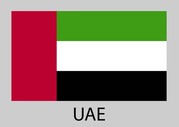 Vlag van Verenigde Arabische Emiraten. Vectorillustratie. — Stockvector